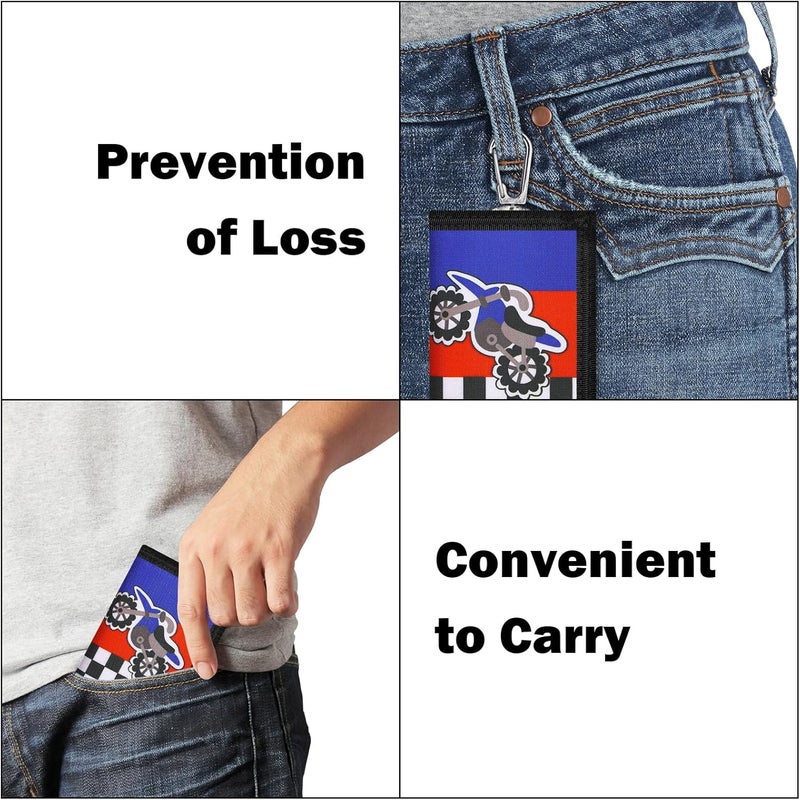 Jonyee RFID Wallet, Cute Cartoon Wallet with Zipper for Kids (Motorcycle) - Image 3